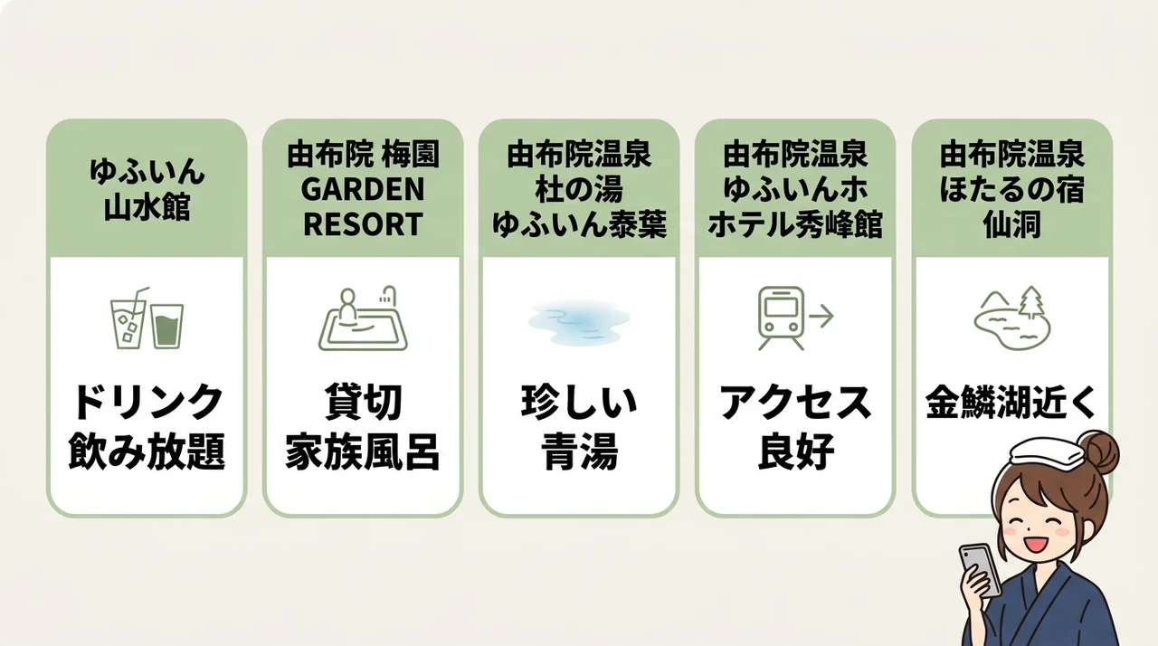 由布院で当日予約OKな今夜泊まれるおすすめ温泉宿5選