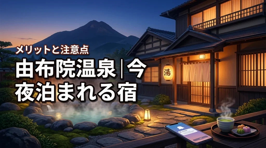 【由布院温泉】今夜泊まれる宿を即確保！当日予約のメリットや注意点を詳しく解説