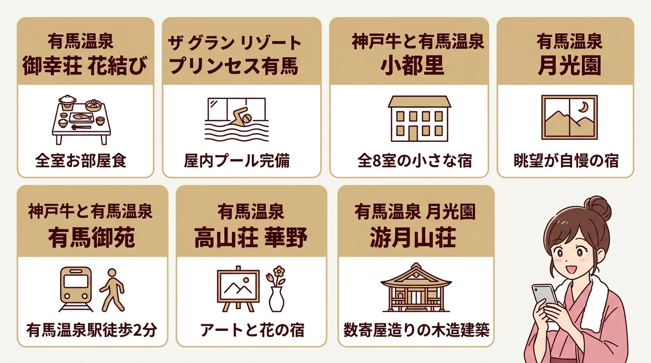 有馬温泉で当日の空室がある旅館おすすめ7選