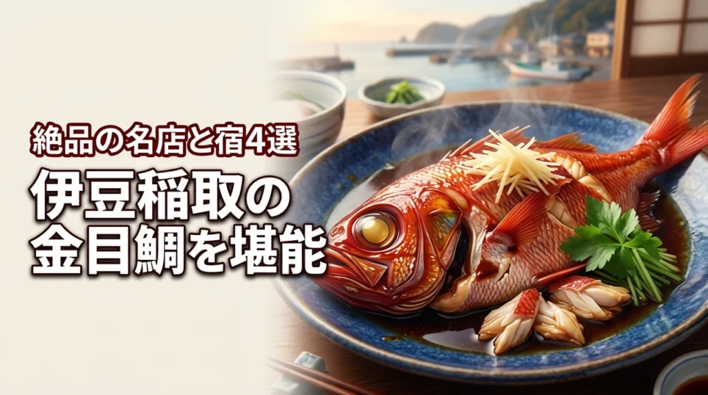 静岡・伊豆稲取の金目鯛を堪能！絶品の名店と宿4選や旬の食べ方を詳しく伝授（記事のアイキャッチ画像）