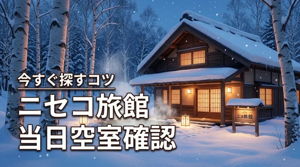 ニセコの旅館で当日の空室を今すぐ確認！急な宿泊でも失敗しない探し方のコツ（記事のアイキャッチ画像）